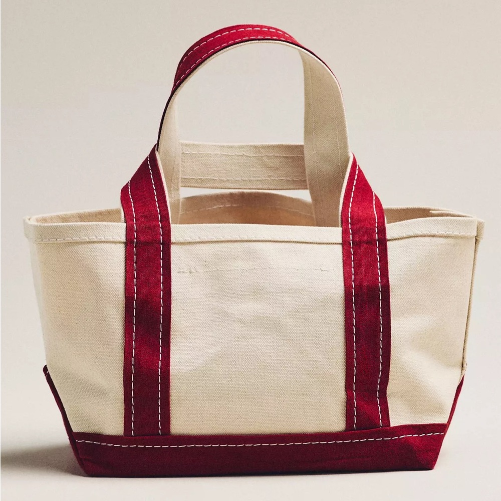 Anthropologie Hartley Monogram Mini Canvas Tote by Maeve - E - Picture 2 of 2